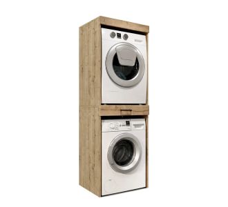 Έπιπλο πλυντηρίου - στεγνωτηρίου Fika Megapap χρώμα sapphire oak 67x61,8x198,5εκ. |  Σετ Μπάνιου στο espiti
