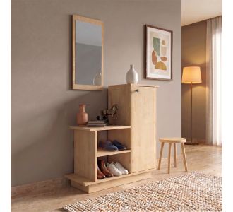 Έπιπλο εισόδου Cute Megapap χρώμα φυσικό οξιάς 90x35x95εκ. |  Βιτρίνες - Έπιπλα εισόδου στο espiti