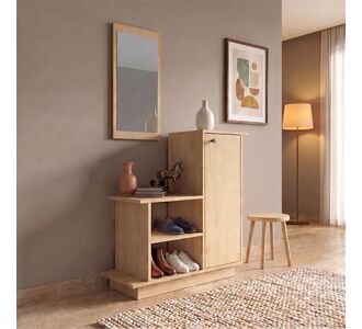 Έπιπλο εισόδου Cute Megapap χρώμα φυσικό οξιάς 90x35x95εκ. |  Βιτρίνες - Έπιπλα εισόδου στο espiti