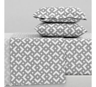 Σεντόνια King Size (ΣΕΤ) 2Χ(2,60Χ2,80)+2Χ(52Χ72) Chiara Grey Astron Italy |  Astron στο espiti