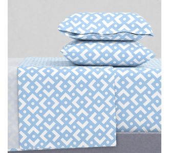 Σεντόνια King Size (ΣΕΤ) 2Χ(2,60Χ2,80)+2Χ(52Χ72) Chiara Blue Astron Italy |  Astron στο espiti