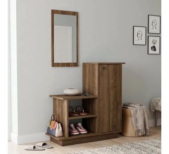 Έπιπλο εισόδου Cute Megapap χρώμα καρυδί 90x35x95εκ. |  Βιτρίνες - Έπιπλα εισόδου στο espiti