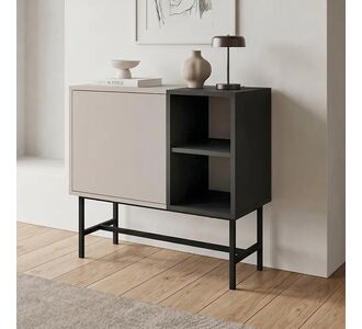 Μπουφές Mona Megapap χρώμα sandstone - black wood 81x40x80εκ. |  Μπουφέδες στο espiti
