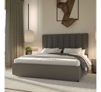 Κρεβάτι Unona Γκρι Μπουκλέ 160x200cm AlphaB2B |  Κρεβάτια στο espiti
