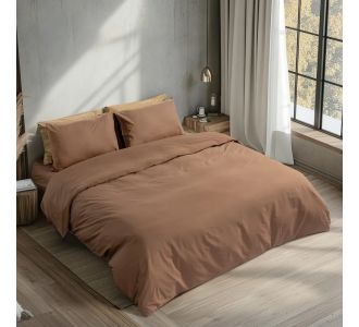 Beauty Home Σεντόνι ημίδιπλο με λάστιχο Prime Art 1230 125x200+35 Μόκα       |  Σεντόνια Υπέρδιπλα / King Size στο espiti