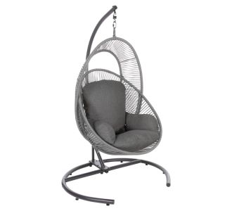 ΚΡΕΜΑΣΤΗ ΦΩΛΙΑ RULER HM6083.02 ΚΑΠΟΥΤΣΙΝΟ ΜΕΤΑΛ.- P.E.RATTAN-ΜΑΞΙΛΑΡΙ 120x110x190Υ |  Κούνιες στο espiti