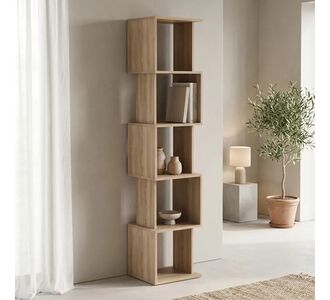 Βιβλιοθήκη Cubik pakoworld sonoma 35x30x161εκ |  Βιβλιοθήκες στο espiti