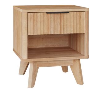 Κομοδίνο Hamea pakoworld mdf σε φυσική απόχρωση 45x39.5x50.2εκ |  Κομοδίνα στο espiti
