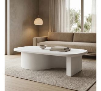 Τραπέζι σαλονιού Verven pakoworld mdf λευκό 120x60x32εκ |  Τραπεζάκια σαλονιού στο espiti