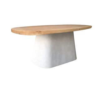 Τραπέζι Fessen pakoworld ξύλο ελάτου-mdf oak-λευκό 180x90x78εκ |  Τραπέζια στο espiti