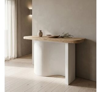 Κονσόλα Jeckie pakoworld ξύλο ελάτου-mdf oak-λευκό 120x38x80εκ |  Συρταριέρες -Κονσόλες στο espiti