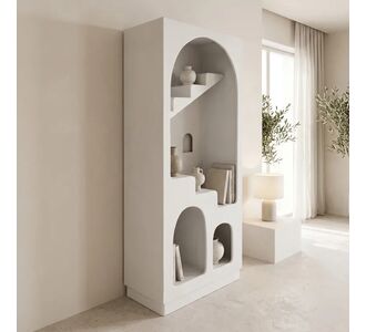 Βιβλιοθήκη-ραφιέρα Boolten pakoworld mdf λευκό 80x38x190εκ |  Βιβλιοθήκες στο espiti