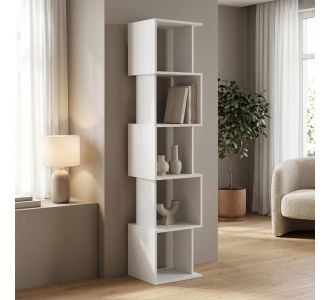 Βιβλιοθήκη Cubik pakoworld λευκό 35x30x161εκ |  Βιβλιοθήκες στο espiti