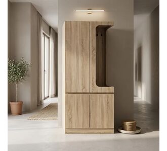 Έπιπλο εισόδου Feby pakoworld  sonoma 80x50.5x190εκ |  Βιτρίνες - Έπιπλα εισόδου στο espiti