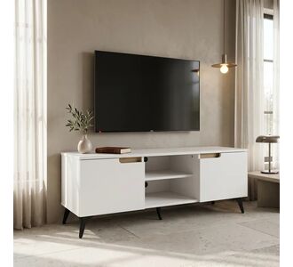 Έπιπλο τηλεόρασης Kemvio pakoworld  sonoma-λευκό 120x38x44εκ |  Έπιπλα τηλεόρασης στο espiti
