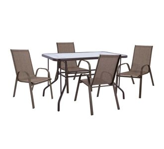 ΣΕΤ ΤΡΑΠΕΖΑΡΙΑΣ 5ΤΜΧ ADAM HM10897.02 ΤΡΑΠΕΖΙ 110x60εκ & 4 ΠΟΛΥΘΡΟΝΕΣ--ΚΑΦΕ |  Σετ τραπεζαρία κήπου στο espiti