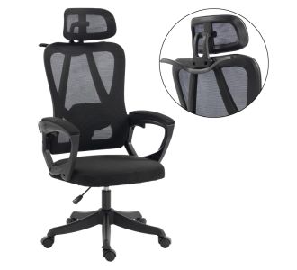 ΚΑΡΕΚΛΑ ΓΡΑΦΕΙΟΥ FRANTIC HM1224.01 ΜΑΥΡO MESH & ΠΟΛΥΠΡΟΠΥΛΕΝΙΟ 60x60x134Υεκ |  Καρέκλες γραφείου στο espiti