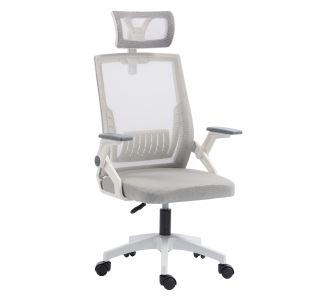ΚΑΡΕΚΛΑ ΓΡΑΦΕΙΟΥ MATRON HM1226.02 ΛΕΥΚΟ PP--ΑΝΟΙΧΤΟ ΓΚΡΙ MESH 47x47x128Υεκ |  Καρέκλες γραφείου στο espiti