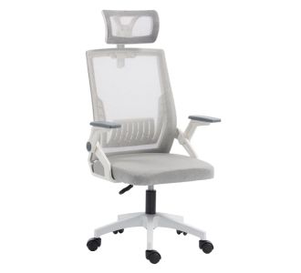 ΚΑΡΕΚΛΑ ΓΡΑΦΕΙΟΥ MATRON HM1226.02 ΛΕΥΚΟ PP--ΑΝΟΙΧΤΟ ΓΚΡΙ MESH 47x47x128Υεκ |  Καρέκλες γραφείου στο espiti
