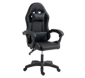 ΚΑΡΕΚΛΑ GAMING STRATUS HM1231.01 ΜΑΥΡΟ PVC--ΜΕ ΜΑΞIΛΑΡΑΚΙΑ ΜΕΣΗΣ/ΚΕΦΑΛΗΣ 62x62x119Υεκ |  Καρέκλες γραφείου στο espiti