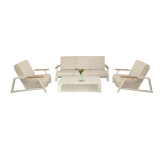 ΣΕΤ ΣΑΛΟΝΙ 4ΤΜΧ LAITH HM6551.02 ΑΛΟΥΜΙΝΙΟ & ΜΑΞΙΛΑΡΙΑ ΣΕ ΚΡΕΜ |  Σαλόνια κήπου στο espiti