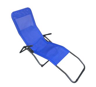 ΞΑΠΛΩΣΤΡΑ ΚΟΥΝΙΣΤΗ SWINGSAND HM6553.05 ΜΠΛΕ TEXTILENE--ΜΑΥΡΟ ΜΕΤΑΛΛΟ 142x60x95Υεκ |  Ξαπλώστρες - Καρέκλες Παραλίας στο espiti