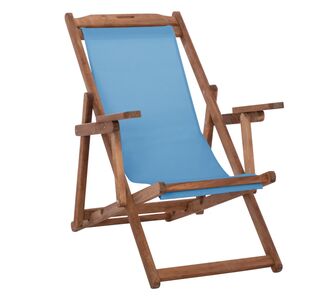 ΣΕΖΛΟΝΓΚ ΜΕ ΜΠΡΑΤΣΑ ΛΗΜΝΟΣ & PVC ΓΑΛΑΖΙΟ HM11708.08T ΞΥΛΟ ΟΞΙΑΣ ΚΑΡΥΔΙ 62.5x97x105Υεκ |  Ξαπλώστρες - Καρέκλες Παραλίας στο espiti