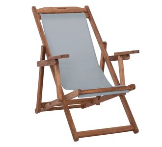 ΣΕΖΛΟΝΓΚ ΜΕ ΜΠΡΑΤΣΑ ΛΗΜΝΟΣ & PVC ΓΚΡΙ HM11708.10T ΞΥΛΟ ΟΞΙΑΣ ΚΑΡΥΔΙ 62.5x97x105Υεκ |  Ξαπλώστρες - Καρέκλες Παραλίας στο espiti