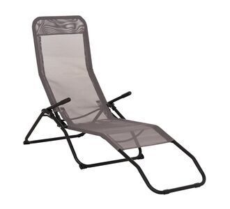 ΞΑΠΛΩΣΤΡΑ ΚΟΥΝΙΣΤΗ SWINGSAND HM6553.01 ΓΚΡΙ TEXTILENE--ΜΑΥΡΟ ΜΕΤΑΛΛΟ 142x60x95Υεκ |  Ξαπλώστρες - Καρέκλες Παραλίας στο espiti