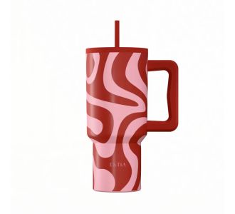 ESTIA ΘΕΡΜΟΣ STRAW TUMBLER XL SAVE THE AEGEAN 900ml CORAL WAVES - 01-41588 Estia |  Θερμός & Αξεσουάρ στο espiti