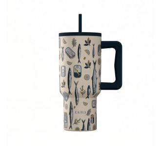 ESTIA ΘΕΡΜΟΣ STRAW TUMBLER XL SAVE THE AEGEAN 900ml SALT LIFE - 01-41557 Estia |  Θερμός & Αξεσουάρ στο espiti