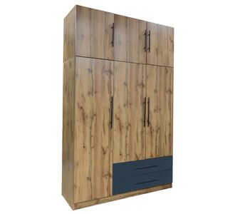 ΝΤΟΥΛΑΠΑ 3-ΦΥΛΛΗ ΜΕ ΠΑΤΑΡΙ CARYS HM10887.12 ΜΕΛΑΜΙΝΗ ΦΥΣΙΚΟ/ΓΚΡΙ 150x55.5x240Υεκ |  Ντουλάπες ρούχων στο espiti