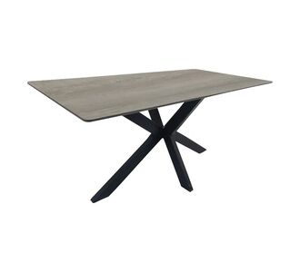 Τραπέζι Bethan pakoworld sonoma με γκρι mdf και μαύρο μέταλλο 180x90x75εκ |  Τραπέζια στο espiti
