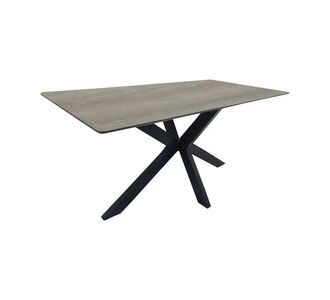 Τραπέζι Bethan pakoworld sonoma με γκρι mdf και μαύρο μέταλλο 160x80x75εκ |  Τραπέζια στο espiti