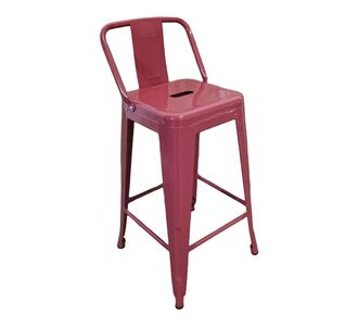 Σκαμπό μπαρ μεσαίου ύψους με πλάτη Utopia pakoworld terracotta 42x42x86εκ |  Σκαμπώ μπαρ στο espiti