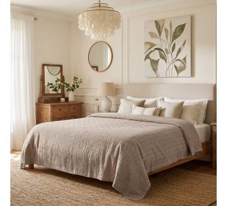ΚΟΥΒΕΡΤΑ ΖΑΚΑΡ ΥΠΕΡΔΙΠΛΗ  MATLASSE ROMVIA 230X270 BEIGE (360 gsm) |  Κουβέρτες Βαμβακερές Υπέρδιπλες στο espiti