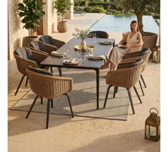ΣΕΤ ΤΡΑΠΕΖΑΡΙΑΣ 9ΤΜΧ VICTUS HM10864.01 ΓΚΡΙ ΑΛΟΥΜ.-SINTERED STONE-OLEFIN--WICKER |  Σετ τραπεζαρία κήπου στο espiti