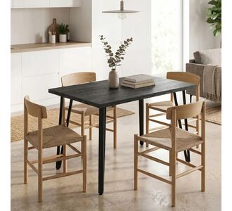 Τραπέζι Xana Megapap χρώμα black wood 120x70x77,5εκ. |  Τραπέζια στο espiti