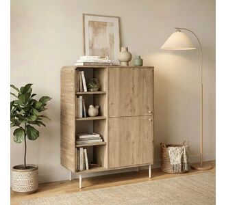Μπουφές Colia Megapap χρώμα sepet oak 85x44x120,4εκ. |  Μπουφέδες στο espiti