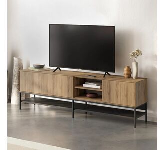 Έπιπλο τηλεόρασης Amira Megapap χρώμα καρυδί Ud - black wood 180x35x55εκ. |  Έπιπλα τηλεόρασης στο espiti