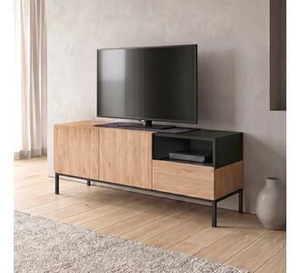 Έπιπλο τηλεόρασης Cailin Megapap χρώμα sepet oak - black wood 140x41,8x55εκ. |  Έπιπλα τηλεόρασης στο espiti