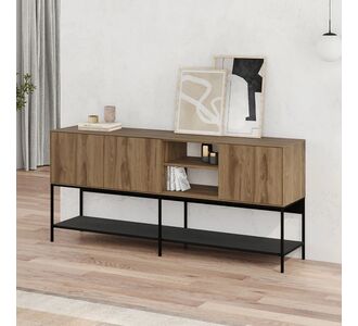 Μπουφές Amira Megapap χρώμα καρυδί Ud - black wood 180x40x80εκ. |  Μπουφέδες στο espiti