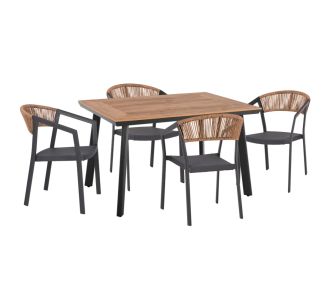 ΣΕΤ ΤΡΑΠΕΖΑΡΙΑΣ 5ΤΜΧ TABER HM10837.01 ΚΑΡΕΚΛΕΣ & ΤΡΑΠΕΖΙ ΑΛΟΥΜ.-POLYWOOD-ΓΚΡΙ |  Σετ τραπεζαρία κήπου στο espiti
