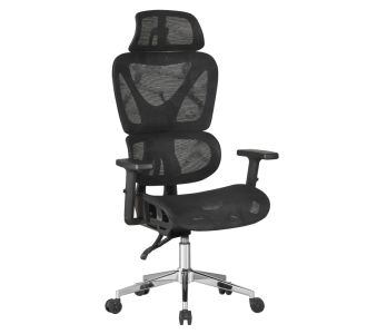 ΚΑΡΕΚΛΑ ΓΡΑΦΕΙΟΥ NOVAR HM1217.01 ΜΑΥΡO MESH--ΒΑΣΗ ΧΡΩΜΙΟΥ 51x49x129Υεκ |  Καρέκλες γραφείου στο espiti