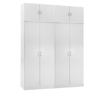 ΣΕΤ 2 ΝΤΟΥΛΑΠΕΣ 2ΦΥΛΛΕΣ ΜΕ ΠΑΤΑΡΙΑ JENNA HM11353.05 ΜΕΛΑΜΙΝΗ ΣΕ ΛΕΥΚΟ 160x43x240Υεκ |  Ντουλάπες ρούχων στο espiti