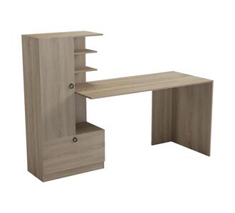 Γραφείο εργασίας με βιβλιοθήκη Felanbo pakoworld sonoma 160x60x125εκ |  Γραφεία στο espiti