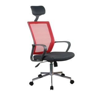 Καρέκλα Γραφείου ArteLibre ΦΟΙΒΗ Κόκκινο/Μαύρο Mesh 58x59x116-124.5cm 14230021 ArteLibre |  Καρέκλες γραφείου στο espiti