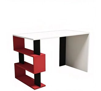 Γραφείο ArteLibre AIGINA Λευκό/Κόκκινο/Μαύρο 120x60x75cm 14410002 ArteLibre |  Γραφεία στο espiti