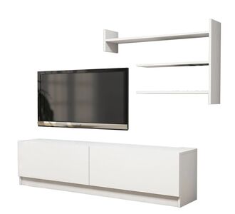 Σύνθετο ArteLibre ALPHA Λευκό 160x32x40cm 14410011 ArteLibre |  Συνθέσεις σαλονιού στο espiti