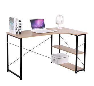 Γραφείο ArteLibre TADORNA Καφέ/Μαύρο MDF/Μέταλλο 120x74x71.5cm 14370041 ArteLibre |  Γραφεία στο espiti